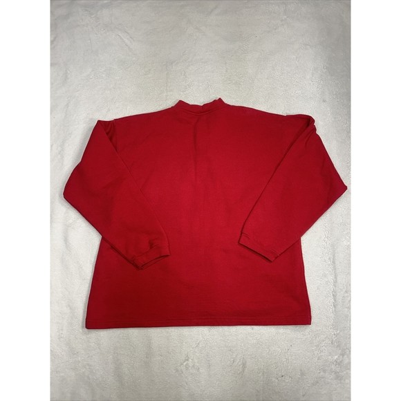 Vintage 90s True Fan Detroit Red Wings Henley Sweatshirt Boxy Size 2XL USA Made - Picture 7 of 7